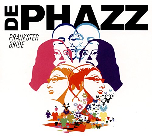 CD cover for De-Phazz’s “Prankster Bride” featuring stylized faces and floral designs.