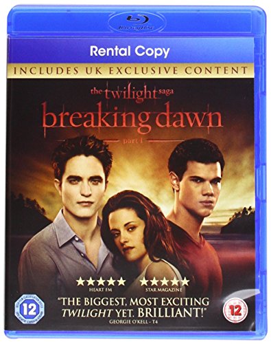 "Blu-ray case for 'Breaking Dawn Part 1' with three main characters on the cover."
