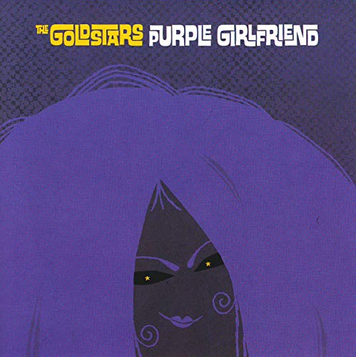 CD cover for "Purple Girlfriend" by Goldstars, featuring a purple face.