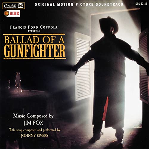 CD cover for "Ballad Of A Gunfighter" featuring a silhouetted cowboy.