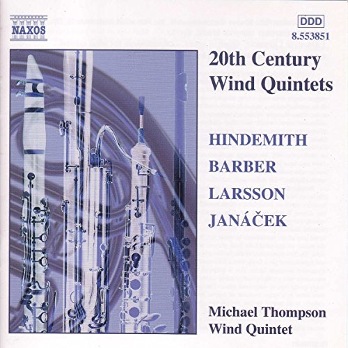 CD cover featuring wind instruments on left, text on right, white background.