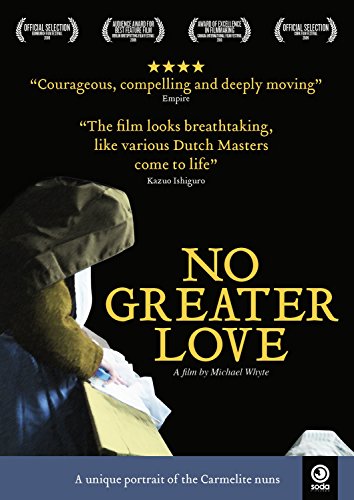 DVD cover for “No Greater Love” featuring a nun in profile, dark background.
