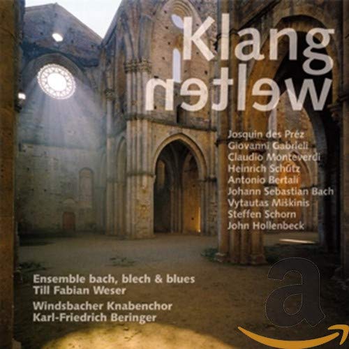 CD cover: church interior, text “Klangwelten”, and composer names listed.