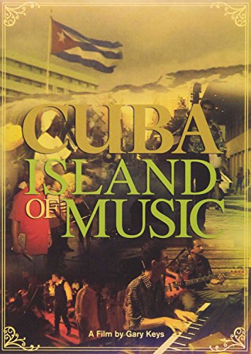DVD cover for "Cuba: Island of Music" featuring musicians and Cuban flag.