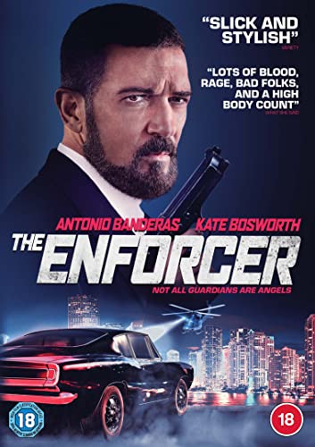 DVD cover for "The Enforcer" featuring Antonio Banderas with a gun.
