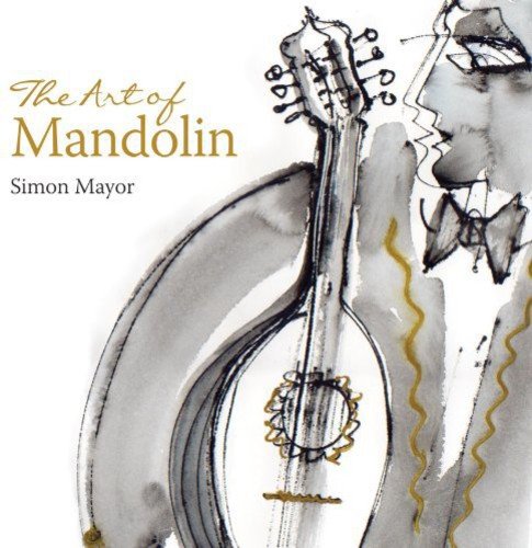 "CD cover featuring a sketch of a mandolin and a man's face."