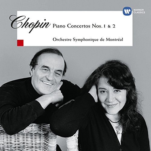 CD cover featuring black and white photo of Martha Argerich and Charles Dutoit.
