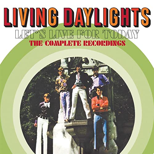 CD cover for "Living Daylights" featuring a 1970s band portrait.