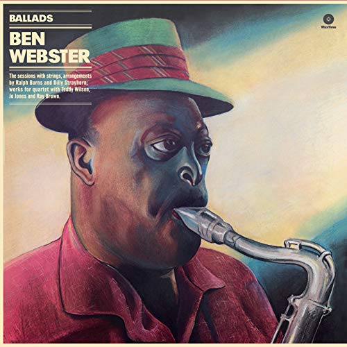 Ben Webster album cover: portrait of a saxophonist in a hat.