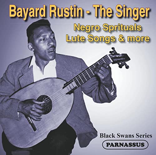 Bayard Rustin CD cover featuring him playing a lute-like instrument.