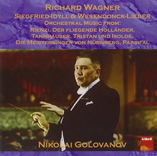 CD cover: Nikolai Golovanov conducting, purple background, text listing Wagner works.