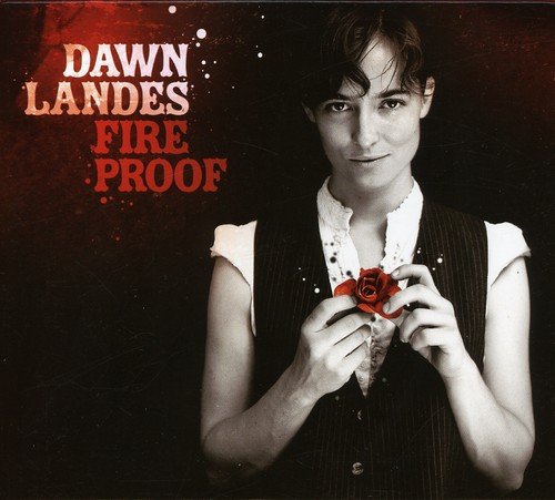 Album cover with a woman holding a red rose, against a dark red background.