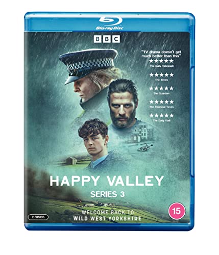 Happy Valley Series 3 Blu-ray cover with three main characters pictured.
