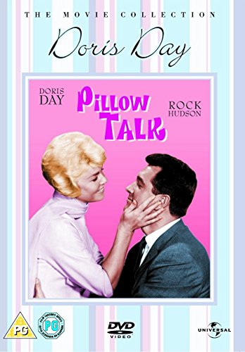 "DVD cover for 'Pillow Talk' featuring Doris Day and Rock Hudson embracing."