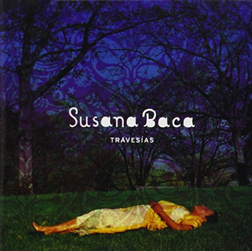 CD cover for Susana Baca’s “Warp & Weft” featuring a woman lying in grass.
