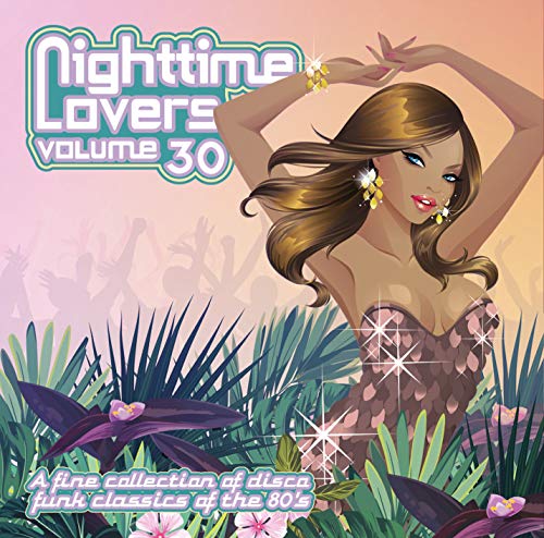 CD cover: illustrated woman in sparkly dress amidst tropical foliage.