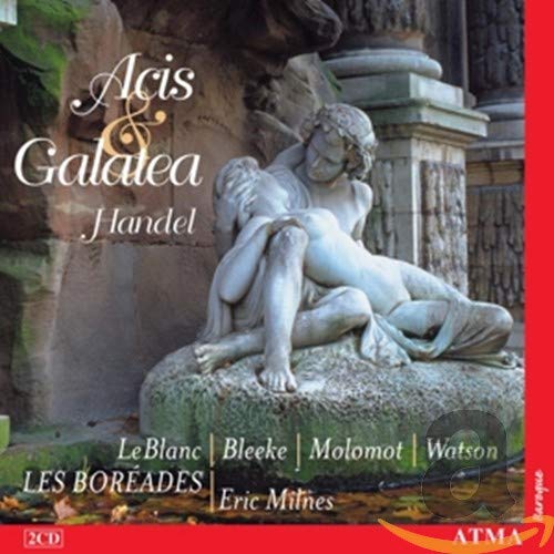 "CD cover featuring a statue of two embracing figures with red border and white text."
