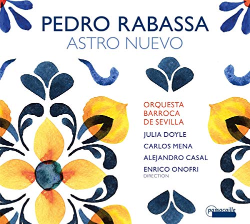 "Album cover with white background, blue and yellow floral design, and artist names listed."