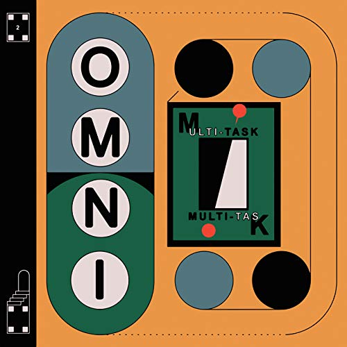 CD cover with bold geometric shapes and large letters spelling "OMNI".