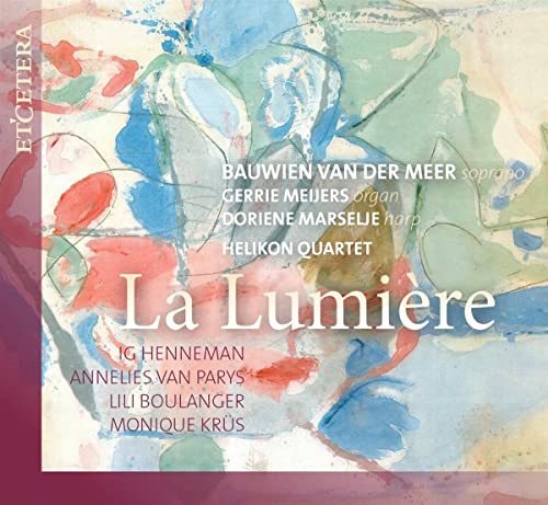 CD cover for “La Lumière” featuring abstract watercolor painting and text.
