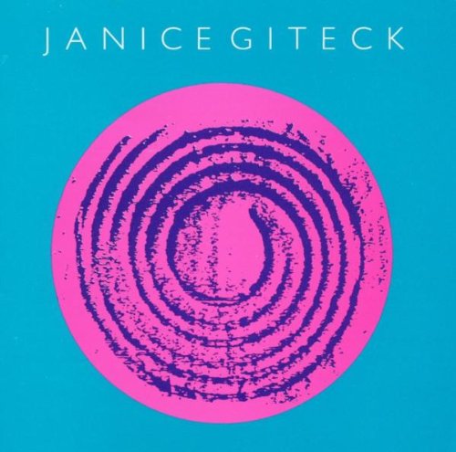 Album cover with pink circle on blue background, artist name "Janice Giteck" at top.