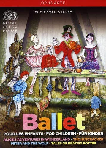 DVD cover featuring illustrated characters from children’s ballet stories.