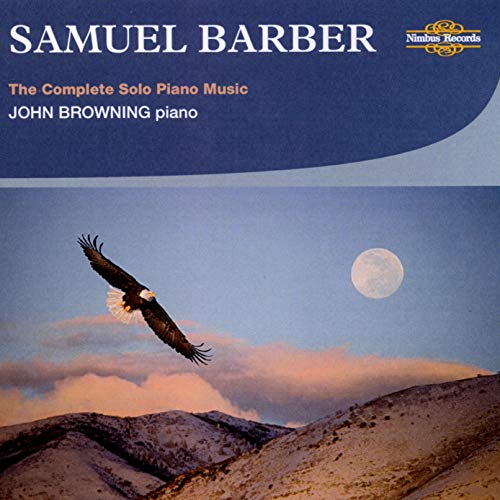 CD cover for Samuel Barber’s piano music featuring an eagle in flight.
