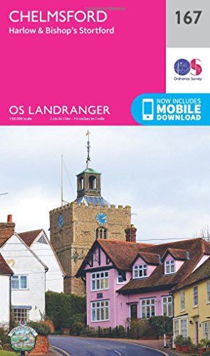 Landranger (167) Chelmsford, Harlow & Bishops Stortford (OS Landranger Map)