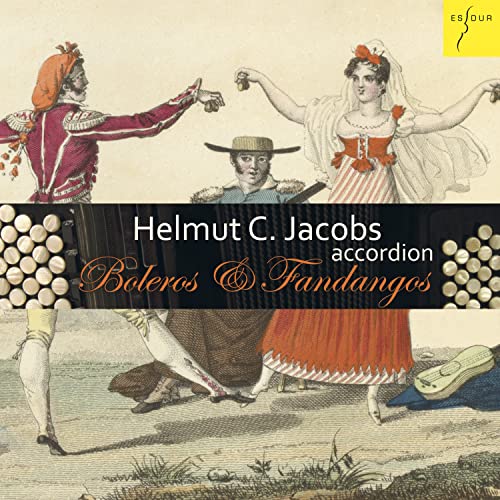 CD cover for Helmut C. Jacobs’ “Boleros & Fandangos” featuring dancers.