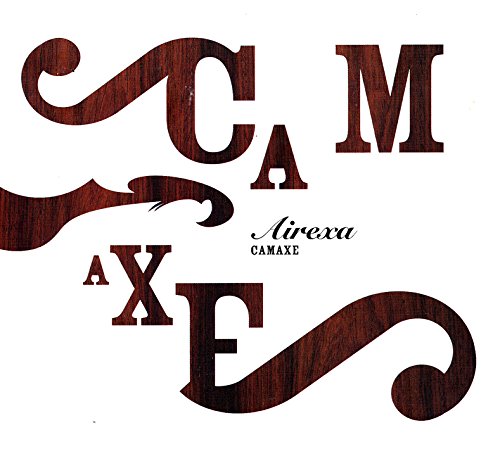 "Album cover with 'CAMAXE' in large, dark brown letters on a white background."