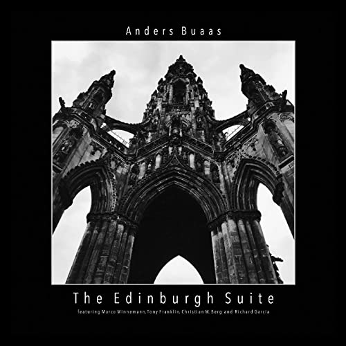 Black and white CD cover featuring the Scott Monument in Edinburgh.