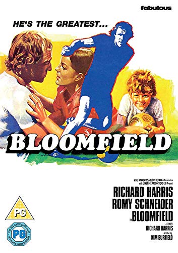 Bloomfield DVD cover featuring a painted scene of a family and a football.