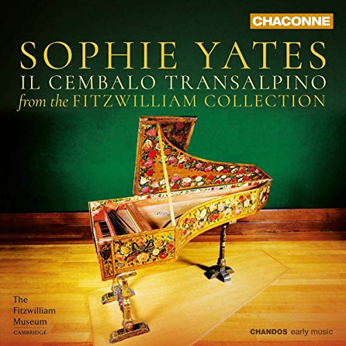 CD cover featuring an ornate, decorated harpsichord on a green background.