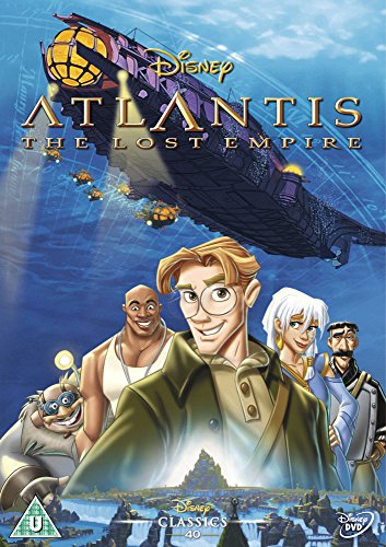 Disney’s “Atlantis” DVD cover featuring Milo Thatch, a young man in green.
