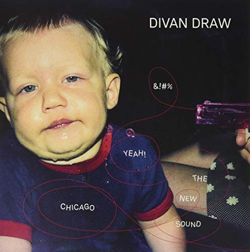 Vinyl album cover featuring a young child and abstract text elements.