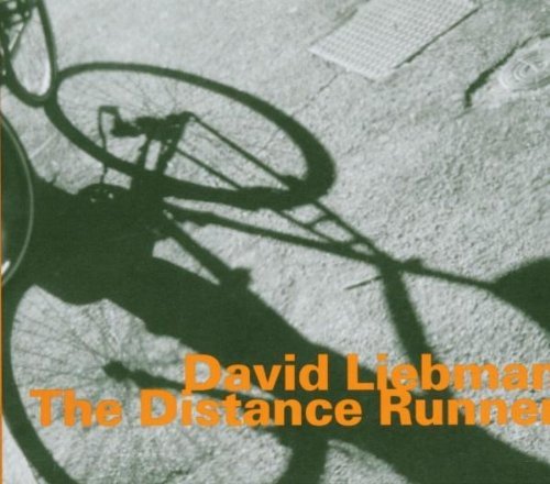 "CD cover with shadow of bicycle and orange text."