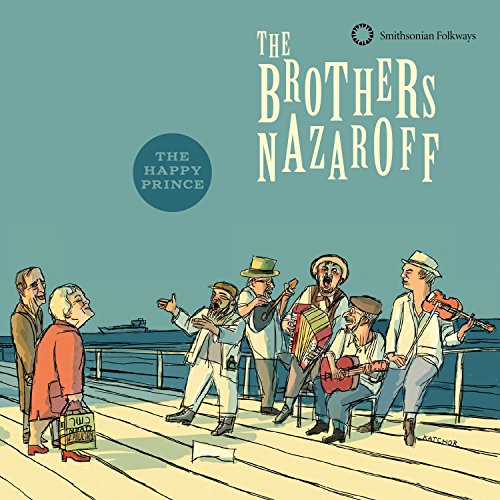 CD cover for “The Happy Prince” by The Brothers Nazaroff, illustrated scene.