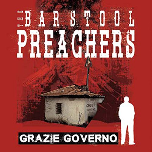 Red album cover with white text and a small church image.
