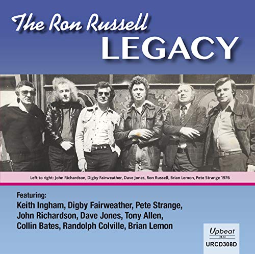CD cover for "The Ron Russell Legacy" featuring a band photo from 1976.
