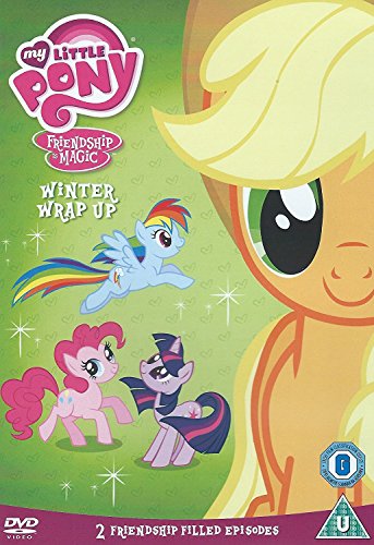 "My Little Pony DVD cover featuring cartoon ponies and a blonde pony's face."