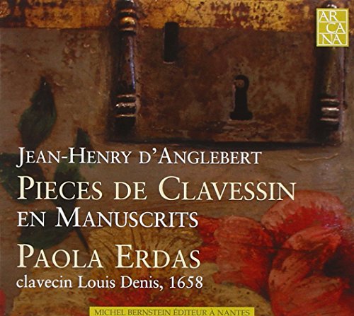 "CD cover with old harpsichord image, white text, and yellow logo in the corner."