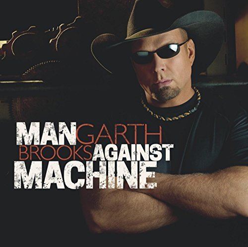 Garth Brooks album cover featuring a man in a black cowboy hat and sunglasses.