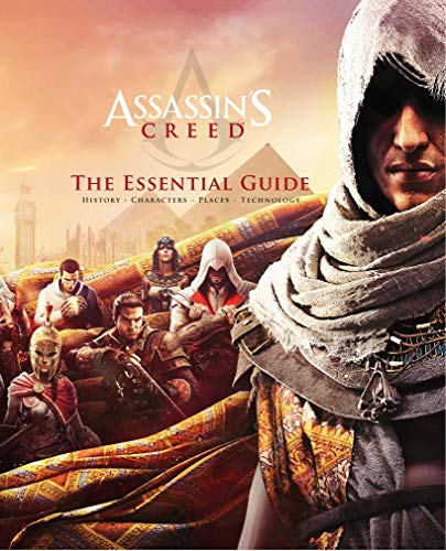 "Book cover featuring a hooded figure and characters from the Assassin's Creed video game series."