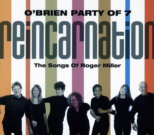 "CD cover with 'O'Brien Party of 7' and seven people standing together."