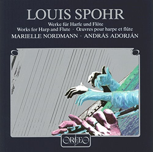 A CD cover featuring a harpist's hands playing a harp, with text above.