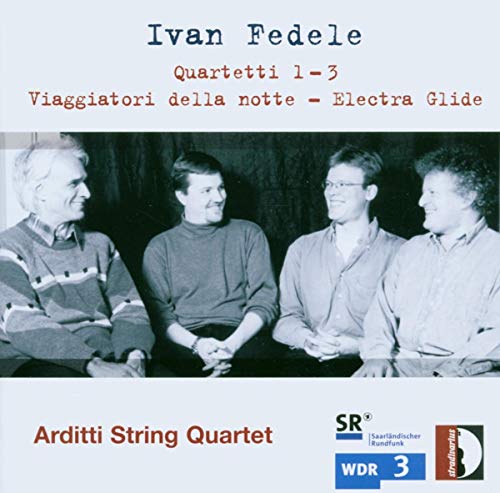 CD cover featuring the Arditti String Quartet, four men in casual attire.