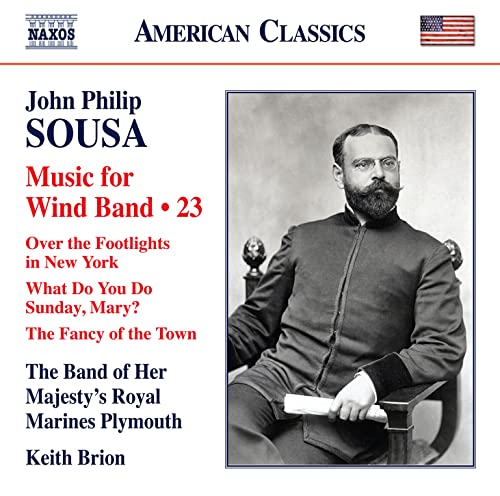 CD cover featuring portrait of composer John Philip Sousa and text details.