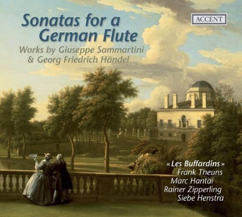 CD cover featuring a 18th-century style painting of a garden scene with people.