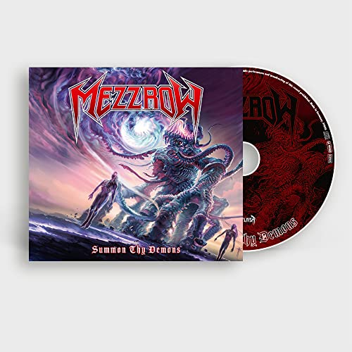CD case for Mezzrow’s “Summon Thy Demons” with demonic artwork.