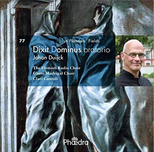 CD cover featuring draped figures and a portrait of Johan Duijck.